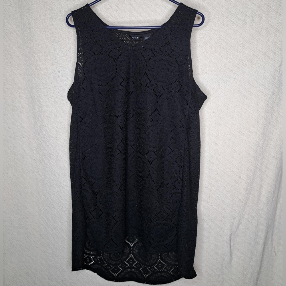 Apt. 9 Black Sleeveless Lace Mini Dress